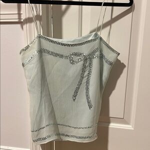 Banana Republic Gray Camisole with Silver Trim
